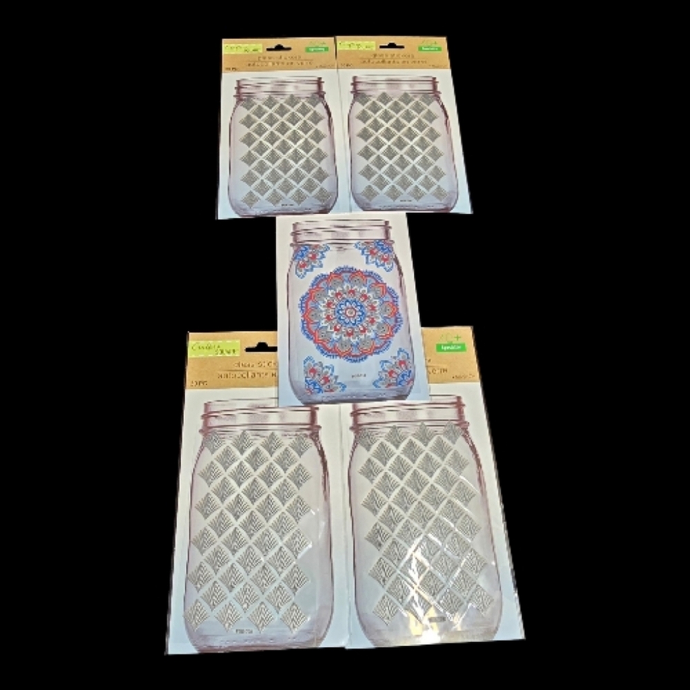 5 Sets Glass Stickers